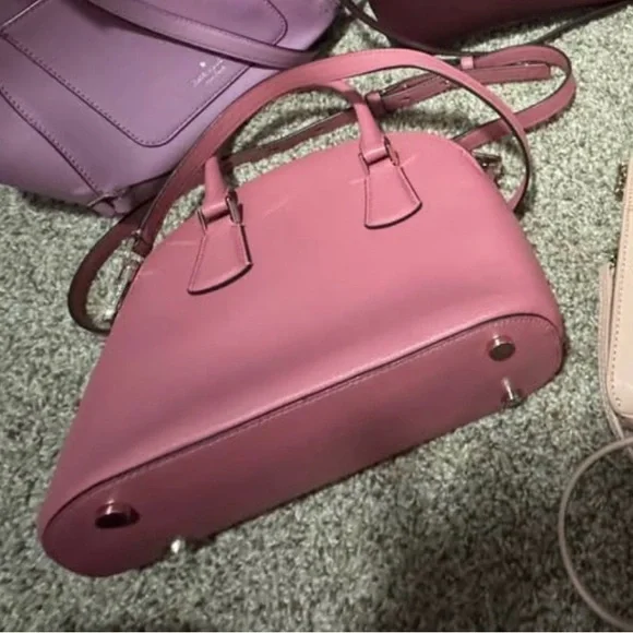 kate spade Pink Pebbled Leather Dome Crossbody - Picture 4 of 7